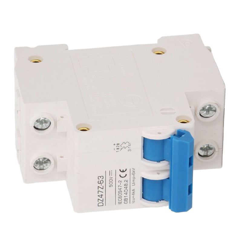 2P Mini DC Circuit Breaker 4kA Icu 6kV Uimp Fast