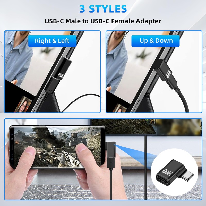 Puiseno USB-C Adapter, Supports Thunderbolt 5, 240 W, 80 Gbps,