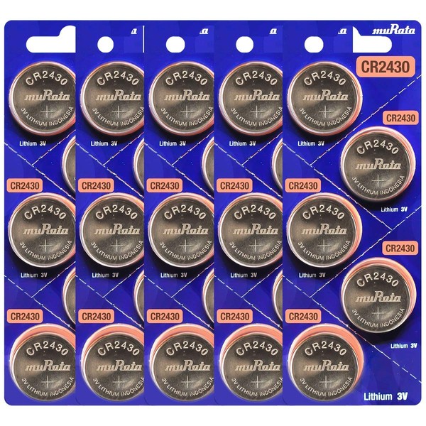 Murata CR2430 Battery DL2430 ECR2430 3V Lithium Coin Cell (25