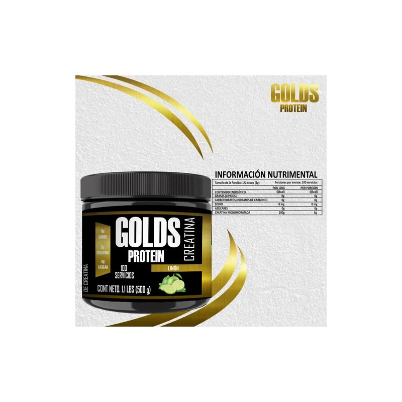Creatina Golds Protein Monohidratada Suplemento Polvo 500g