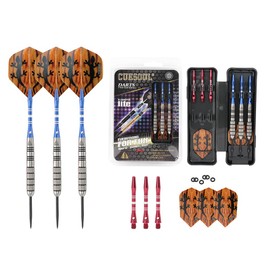 CUESOUL 24 Grams Tungsten Steel Tip Darts Set 95% Tungsten-24 Grams Tungsten Barrel(CSTSTD028-24)