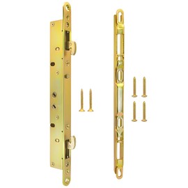 Multi-Point Mortise Lock for Sliding Patio Glass Door, Dual Point Hooks Latch with Anti-Slam Pin and Keeper Fits Handle with 3-15/16" Mounting Hole Spacing