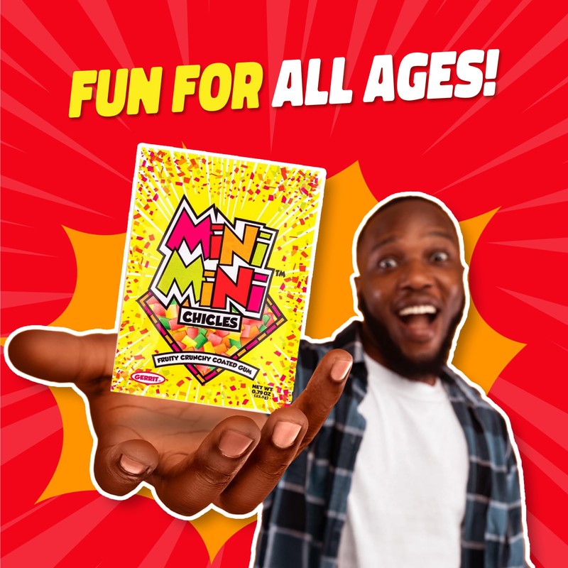 Gerritâ€™s Mini Mini Fruit Chicles Gum, 0.79 Ounce Pouches -