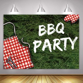 MME 10X7ft BBQ Party Meadow Wild Party Backdrops Photo Booth Props ZYME0650