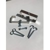 Set of 2 Stainless-Steel Clinch-It 4" Concrete Fence-Post Brackets with