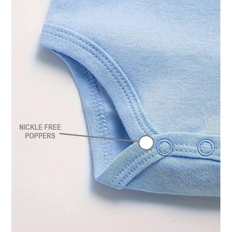 OnlyBee baby bodysuit (Plain White, 3 to 6 Months)