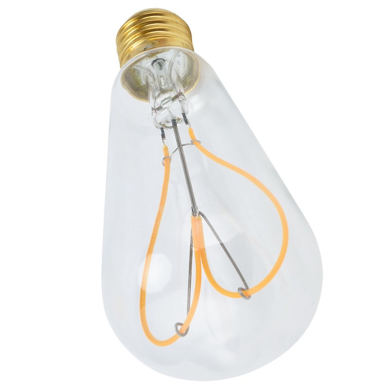 Light Bulb Love Peach Heart Shaped Transparent LED Filament Lamp