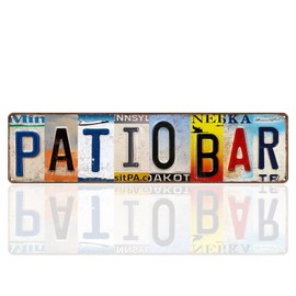 Funny Patio Bar Signs and Decor Outdoor Pool Decor Outdoor Bar Signs Street Signs for Backyard Bar Beach Wall Decor Tiki Bar Hot Tub Poster 16" by 4"