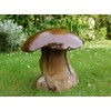 My Square Mile Wooden Mushroom Garden Ornament | Teak Wood