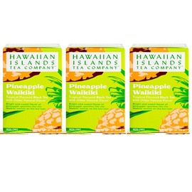 Hawaiian Islands Tea Company Pineapple Waikiki Black Tea, All Natural - 60 Teabags (3 Boxes)