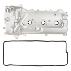Aluminum Left Side Engine Valve Cover Compatible with 2005-2018 Toyota Camry Highlander Avalon Rav4 Sienna 2007-2017 Lexus ES350 RX350 3.5L