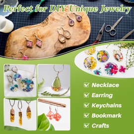 MAQIHAN Resin Jewelry Molds - Silicone Molds for Epoxy Resin, Reusable Casting Tray with Hole, Resin Mold for DIY Jewelry, Pendant, Earring, Necklace, Bookmark, Keychain Making Kit, Assorted Shapes