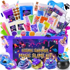 Hapikids Slime Children Teenagers Girls Gifts 6 7 8 9 10 11 12 Years, Slime Make Yourself Set Girls 6-12 Years Gift Ideas Galaxy Slime Set Birthday Gift for Girls Slime Fluffy