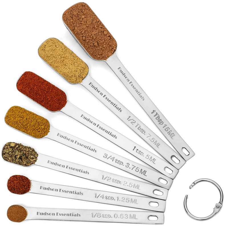 Hudson Essentials Stainless Steel Measuring Spoons Set for Dry or