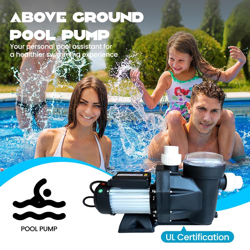 1.5HP Swimming Pool Pump – 110V Single Speed Above Ground