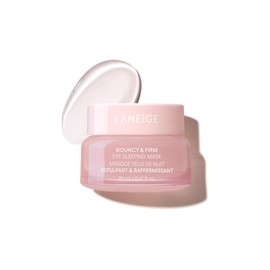 LANEIGE Bouncy & Firm Eye Sleeping Mask: Depuff and Firm with Peony & Collagen Complex, Ceramide, & 5D Hyaluronic Acid