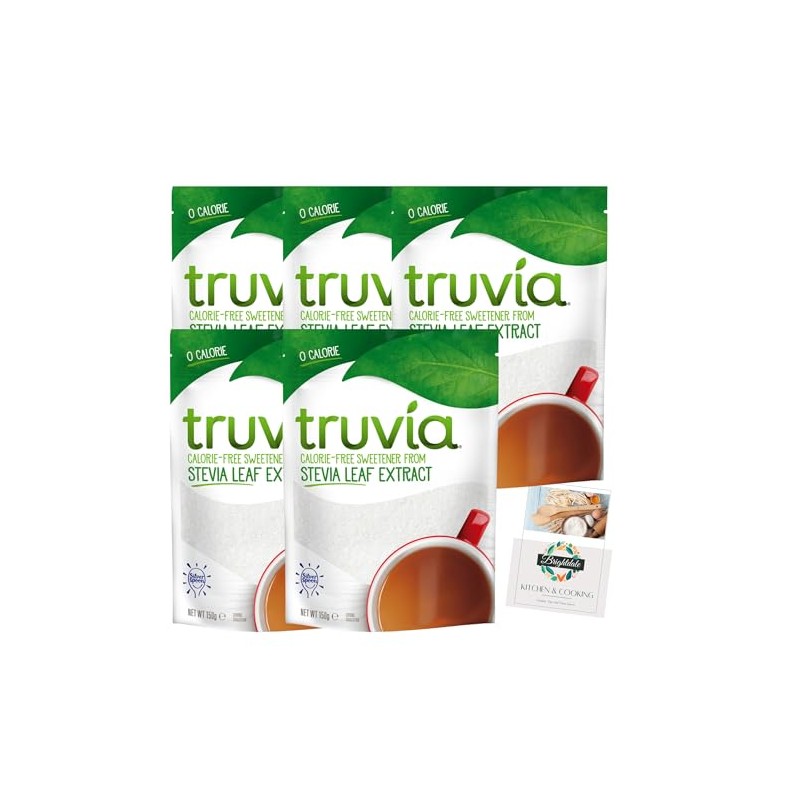 Stevia Sweetener Bundle with Truvia Sweetener Pouch 150g 5 Pack