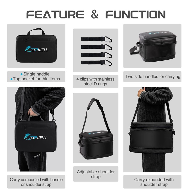 UPWELL Paddleboard Accessories SUP Cooler Deck Bag, PVC Paddle Board