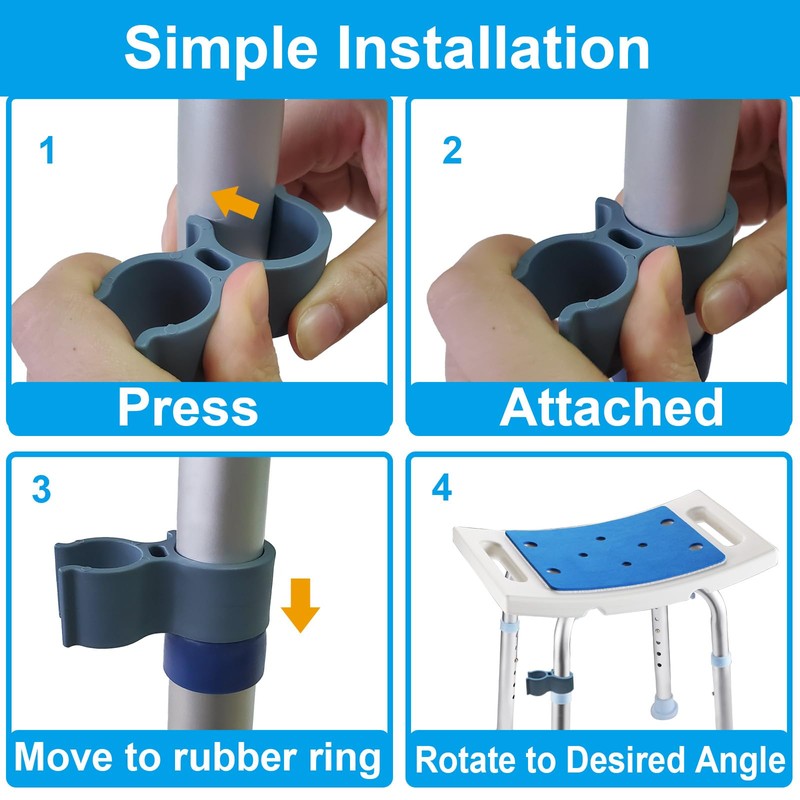 Aliseniors 2 Pack Shower Head Holder Attachment for Shower Chair,