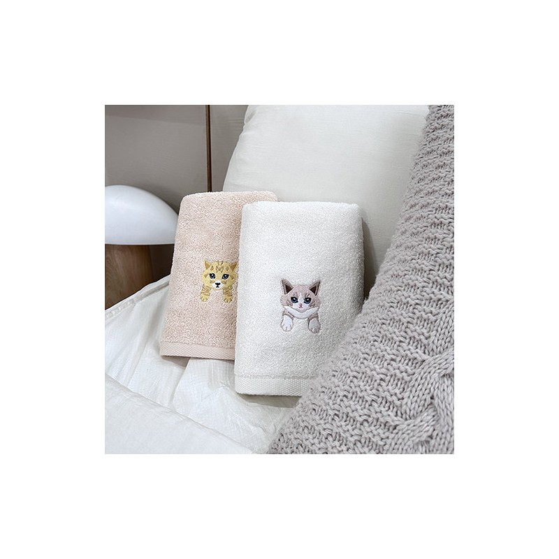 Songwol Towel Meow Friends face towel 10 sheets commemorative towel