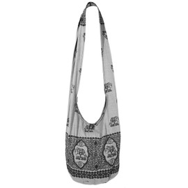 Lovely Creations Hippie Boho New Elephant Crossbody Bohemian Gypsy Sling Shoulder Large Size (MM Gray)