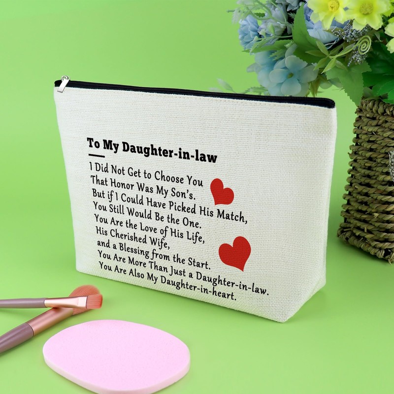 Daughter in Law Gifts for Wedding Day Makeup Bag Daughter