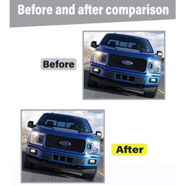 CONGCONG 9.5 inch Ford Emblem,Front Grille Rear Tailgate Overlay,Blue Aluminum Oval American Black Flag Emblem fit Ford F150 2015-2023(9.5" Blue)