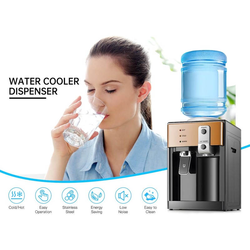 Housiwill Countertop Water Dispenser, Top Loading Water Cooler for 1.2