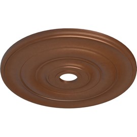 Ekena Millwork CM26JEPOS Jefferson Ceiling Medallion, 26 1/2"OD x 3 5/8"ID x 1 1/2"P (Fits Canopies up to 5"), Hand-Painted Polished Copper