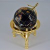 Unique Art 80-GT-BLACK-GOLD 6-Inch by Black Onyx Ocean Mini Table