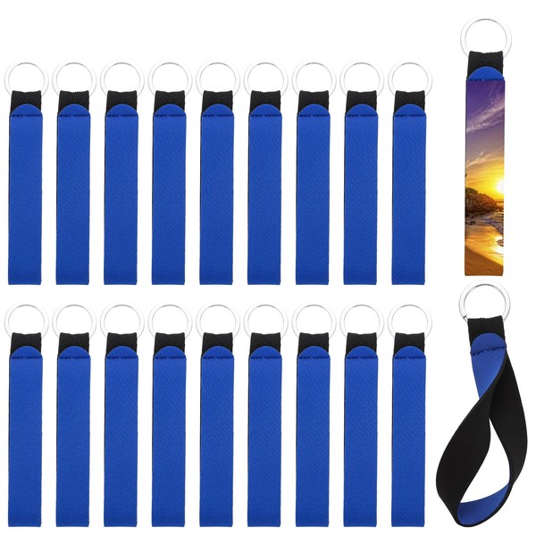 Sublimation Blanks - Llavero de pulsera para sublimación a granel, Azul (20pcs), Small