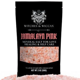 Pink Himalayan Salt for Love, Self-Care, and Healing Rituals – Himalayan Pink Salt Ideal for Baths, Spells, and Circle Casting – 5 Oz Bag, Witches & Wiccan