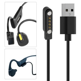 2-Pack Magnetic Charging Cable for DEMICEA LibreRun Pro X13, SunvitoX6, Rumatas X6, LaoziniuX6, Kuggini X6, GlanaX6, H2O Audio TRI 2/2 PRO Bone Conduction Headphones-Open Ear Headphones Charger