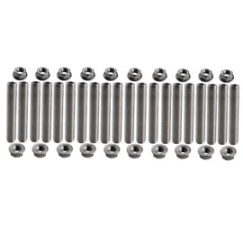 Dewhel 20 pcs stainless exhaust manifold stud kit manifolds Super Duty for Ford 6.8 Liter V10