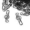 100 Pcs Note Paper Clip Black Creative Cute Music Wire