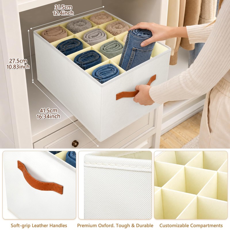 Adjustable Dividers Closet Organizers Bins, Versatile Storage Box - 2