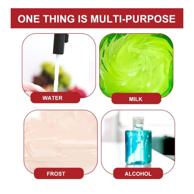 EatingBiting Red Easy-to-Clean Ceramic Hand Soap Dispenser Bathroom Countertop Decorative