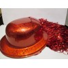 24 Sombrero Bombin Peluca Metalica Color Fiesta Glow Color