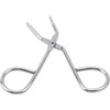 Silver Stainless Steel Eyebrow Scissors,Elbow Pliers Clip Scissors,Flat Tip Tweezers