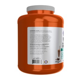 NOW Sports Mass Gainer Protein Powder, Creamy Chocolate Flavor, Pea and Whey Protein Blend, 5.5 lbs.