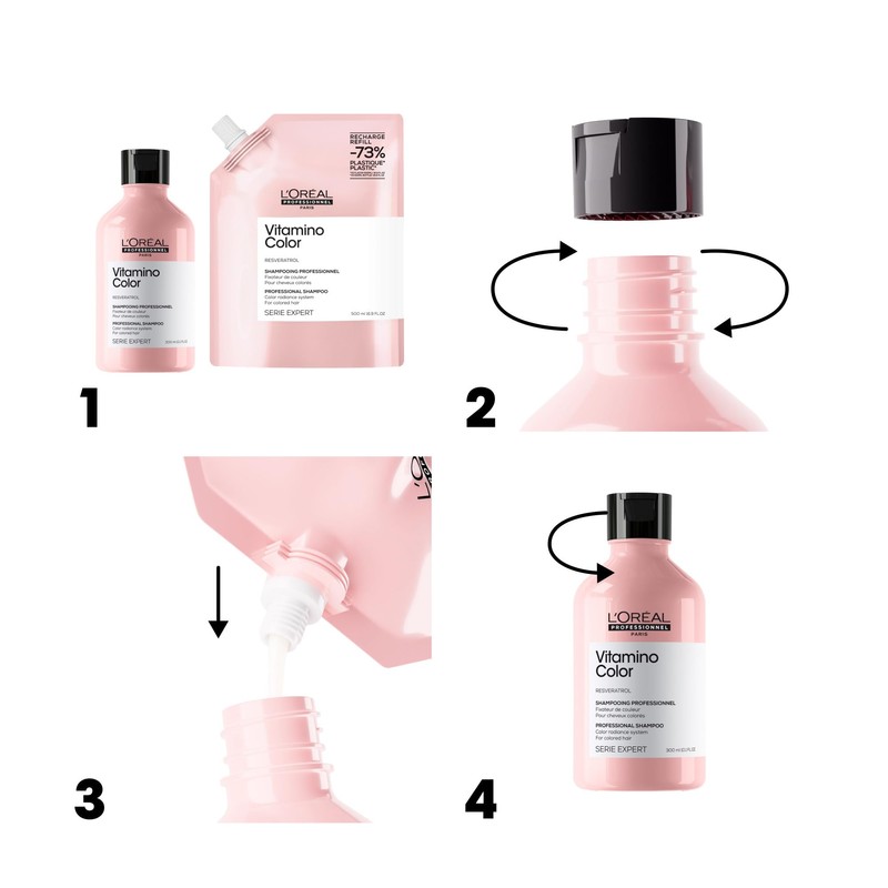 L'Oréal Professionnel Colour-Retaining Hair Shampoo for Coloured Hair, with Resveratrol,