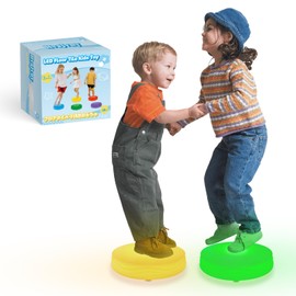 HvaJvny LED Floor Tiles Interactive Toys, Touch Sensitive Color Changing Learning Toys, Fun Toys for Kids, 2 Pack