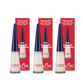 Herome Pack of 3 Nail Hardener Extra Strong (Nail Hardener Extra Strong) - Nail Enhancer Guaranteed Solid Nails, After eight Days, the first results are noticeable. - 3 x 10 ml.