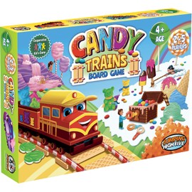 Jumping High Fives Candy Trains Board Game - A Sweet Sugar Coated Cooperative Train Game for Kids Ages 4 and Up - Children Learn New Skills with Tasty Track Building, Perfect for Family Play Time