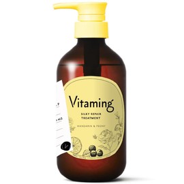 Vitaming V1 Silky Repair Treatment, 16.2 fl oz (480 ml), Mandarin & Peony Scent, Vitamin Treatment, Vitamins, Hair Repair
