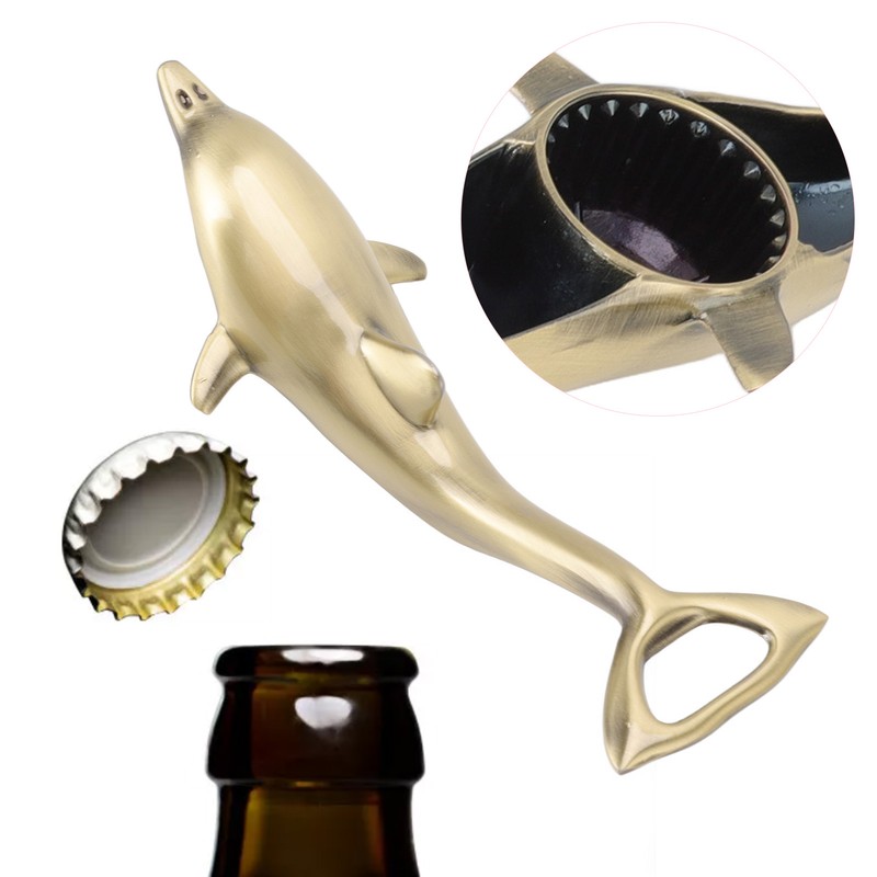 Dolphins Bottle Opener Effort Saving Cute Appearance Metal Beer Opener