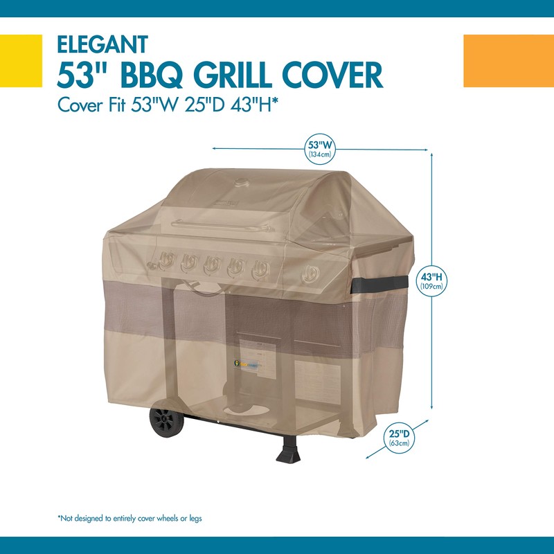 Duck Covers Elegant Waterproof 51 Inch BBQ Grill Cover