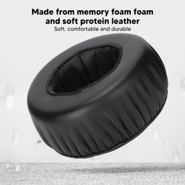 ASHATA Replacement Earpads for MDR‑XB500, Protein Leather Memory Foam Thickened On Ear Headphones Ear Pads, Noise Reduction Ear Cushion for Gaming Headset, for