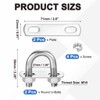 PATIKIL Round U-Bolts, 2 Pcs 1.06"(27mm) Inner Width 58mm Length