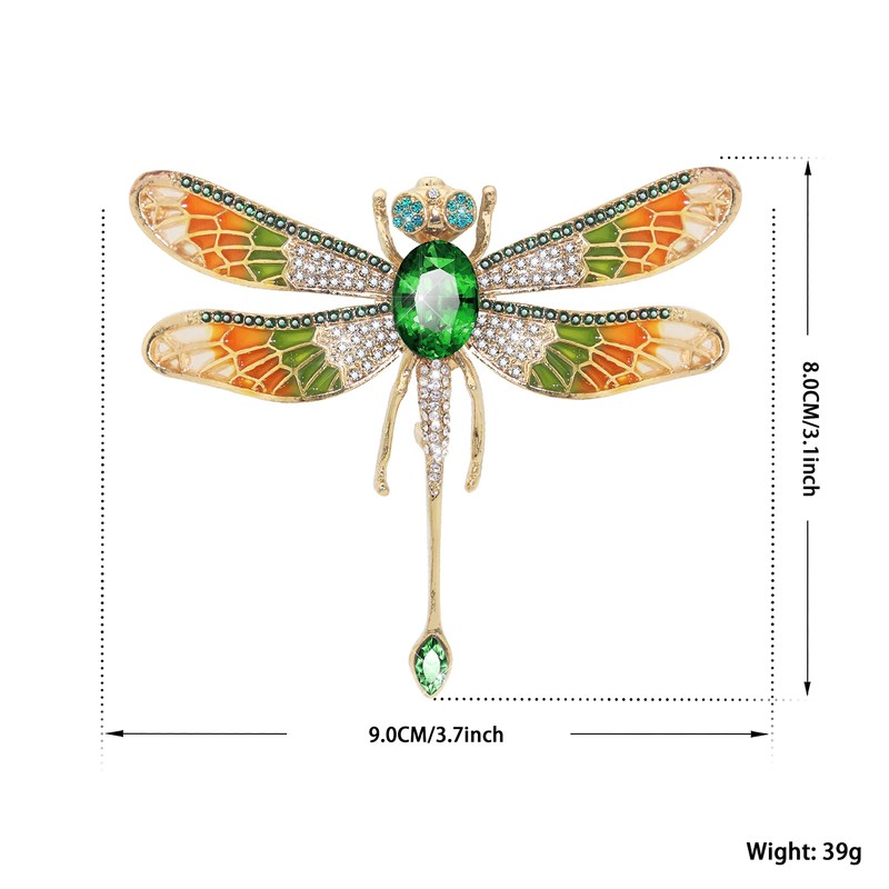 KristLand Broches de cristal austriaco con diseño de mariposa, libélula,
